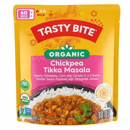 Tasty Bite Organic Chickpea Tikka Masala Vegan 10oz Pack of 6