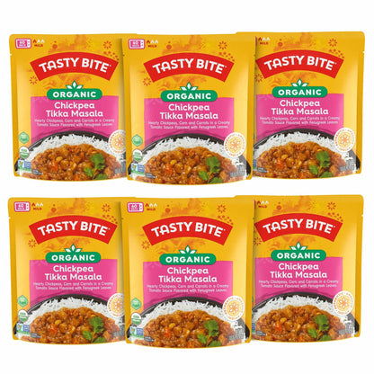Tasty Bite Organic Chickpea Tikka Masala Vegan 10oz Pack of 6
