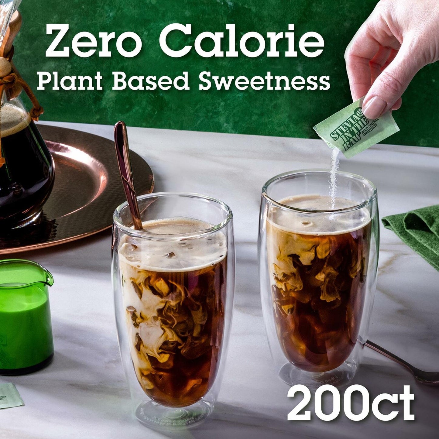 Stevia In The Raw Sweetener Packets 200 Ct Box 2 Pack Vegan Gluten Free