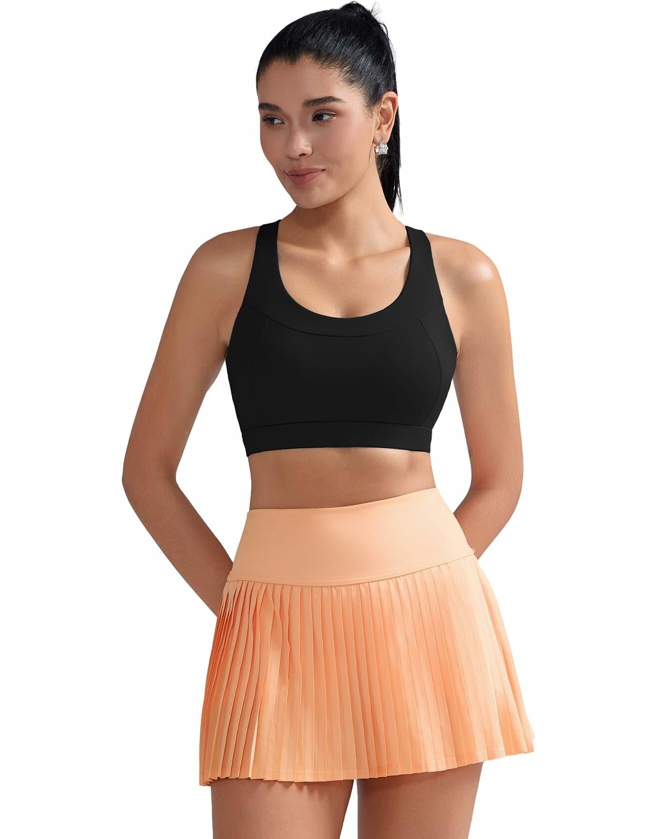 RUNNING GIRL High Impact Molded Cup Sports Bra Black Size XXL