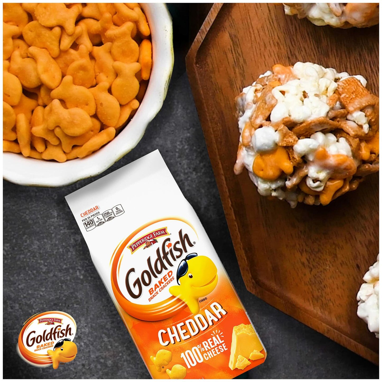 BestBy12/25 Goldfish Cheddar Snack Crackers 6.6oz 6ct Box