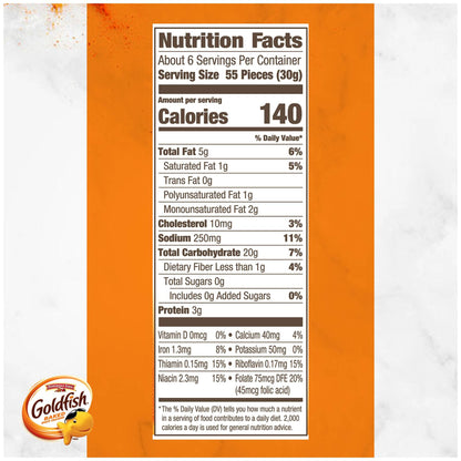 BestBy12/25 Goldfish Cheddar Snack Crackers 6.6oz 6ct Box