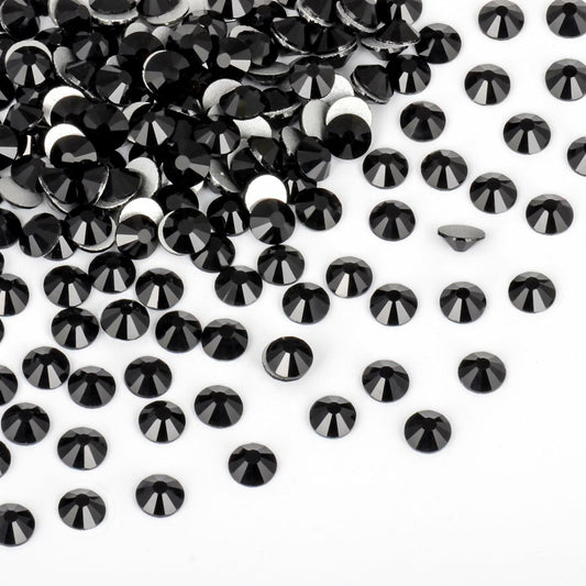 CMBYN Glue Fix Crystal Flatback Rhinestones 6.5mm ss30 288pcs Black