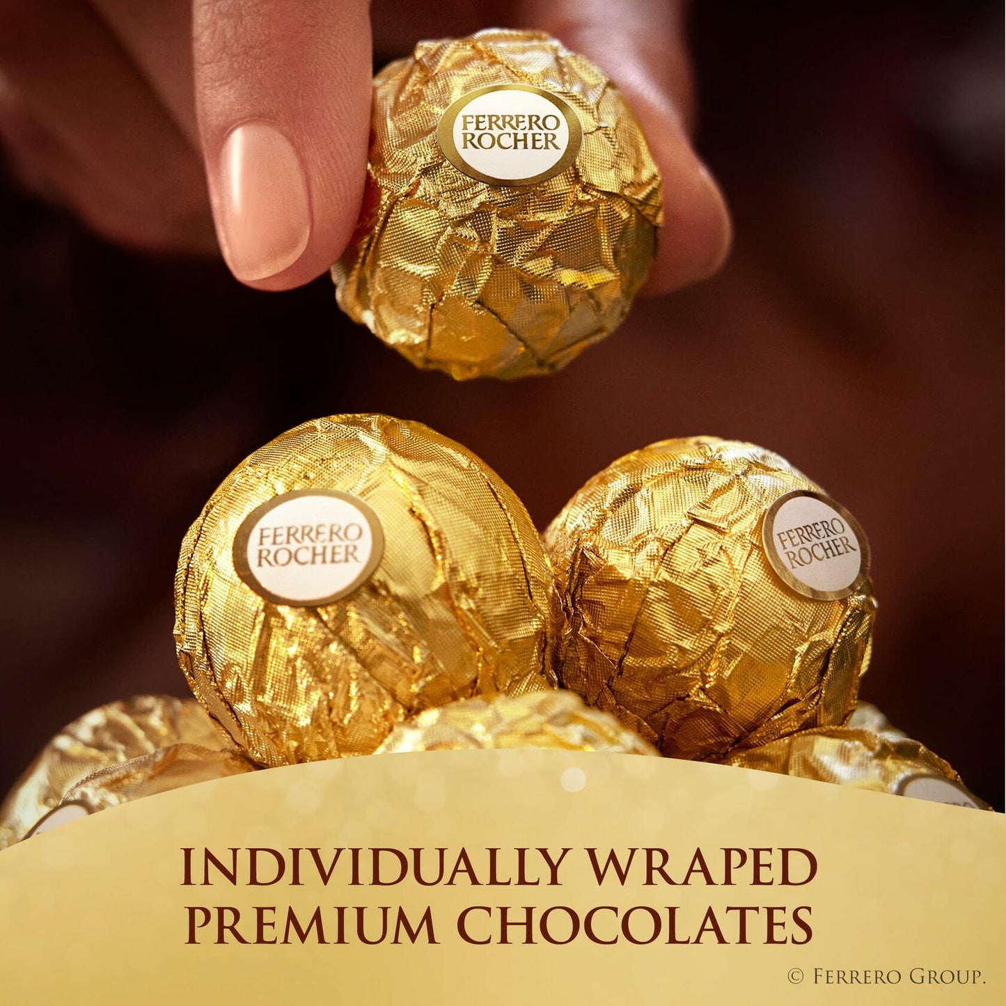 BestBy11/25 Ferrero Rocher Hazelnut Milk Chocolate Gift Box 7oz 16pcs