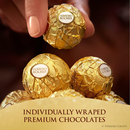 BestBy11/25 Ferrero Rocher Hazelnut Milk Chocolate Gift Box 7oz 16pcs