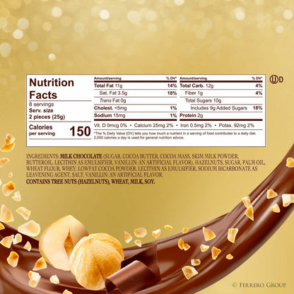BestBy11/25 Ferrero Rocher Hazelnut Milk Chocolate Gift Box 7oz 16pcs