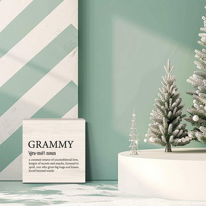 VKYN Grammy Gift Wood Box Keepsake Multicolor 5x5 Inches Home Decor