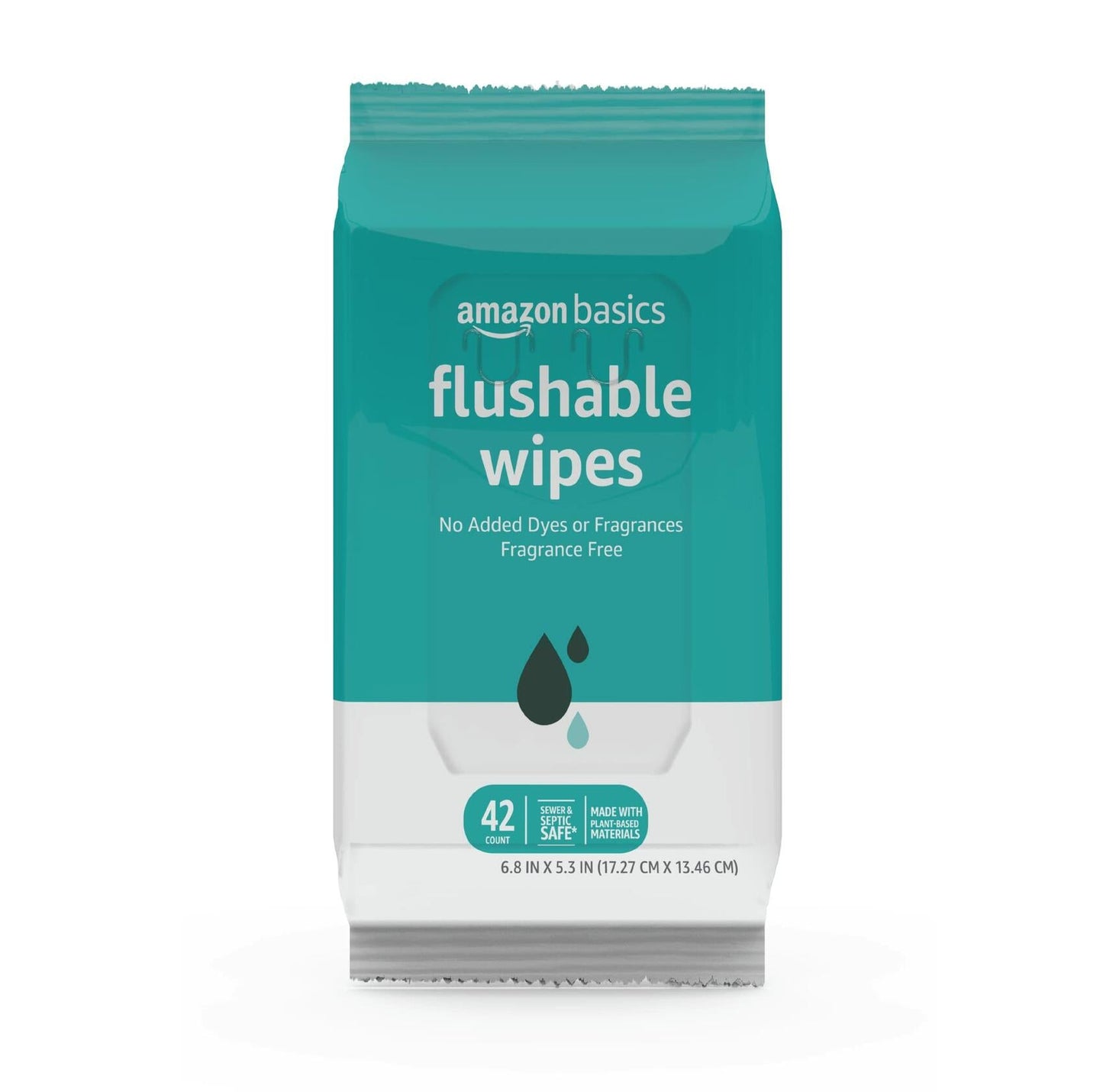 Amazon Basics Flushable Adult Toilet Wipes Fragrance Free 504 Count 12x42