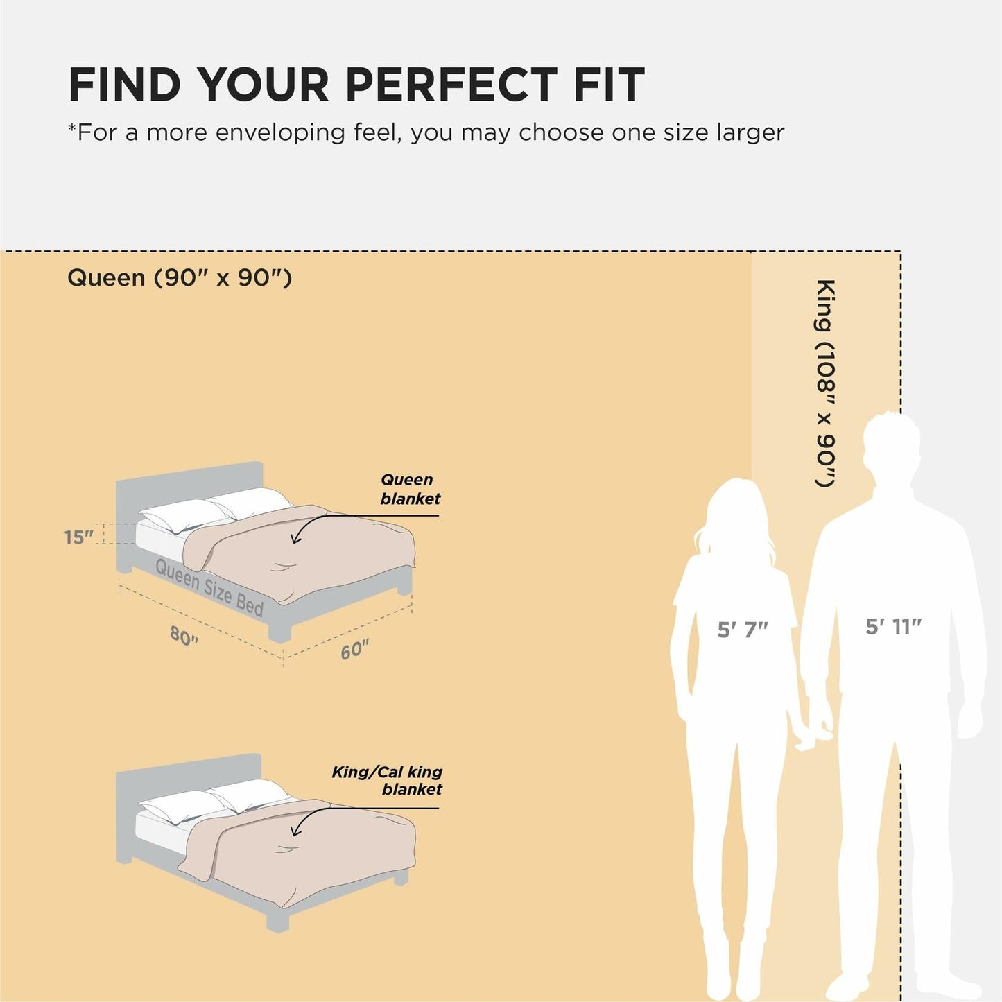 Bedsure GentleSoft Fleece Blanket Queen Size Brown 90x90 Inches