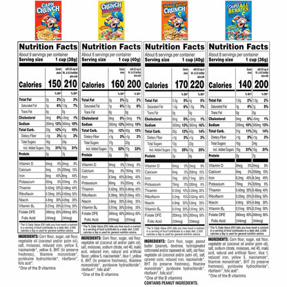 BestBy11/25 Quaker Cap'n Crunch Cereal 4 Flavor Variety Pack 4 Count